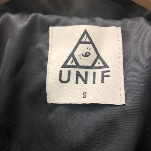 New UNIF Black Leather Jacket - Size S - Picture 3 of 6